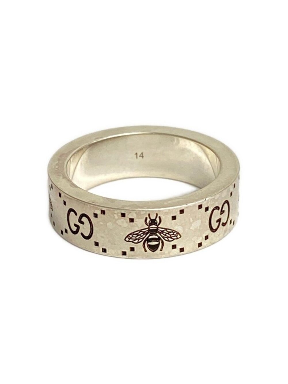 Gucci Ring GG Bee Gray Bing Silver - Picture 2 of 5